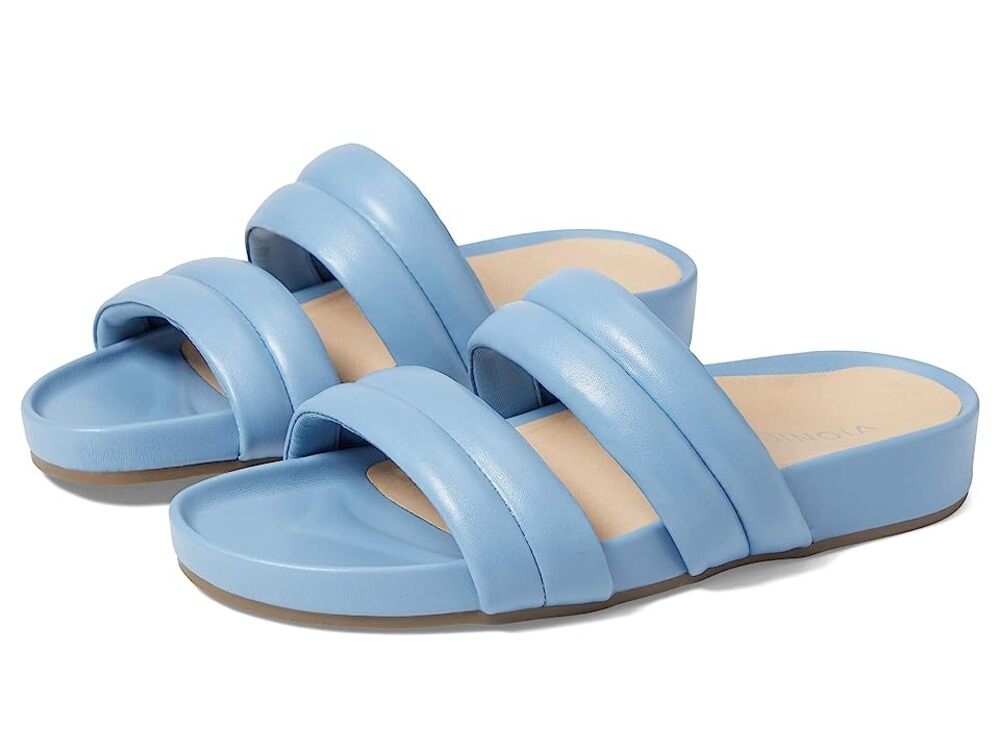 Vionic Womens Mayla Slide Sandals Size 5 M EU 35 Blue Comfort NIB